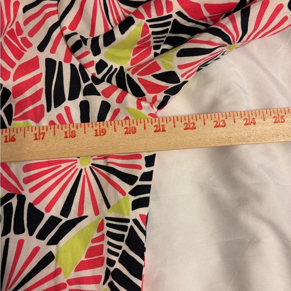 Foxcroft Pink and Black Geometric Button Down Shirt - Picture 4 of 8